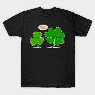 Funny Kawaii Clover - I am the Luckiest! T-Shirt